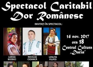 Spectacol caritabil “Dor Romanesc” la Bistrita
