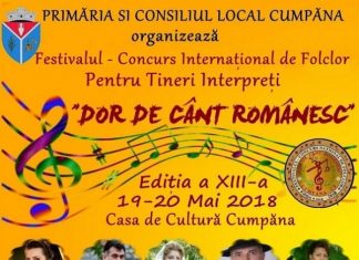 Festivalul de Folclor pentru Tineri Interpreti “Dor de Cant Romanesc” 2018
