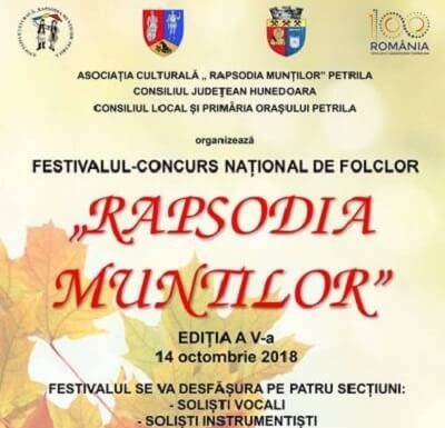 Festivalul de Folclor ”Rapsodia Muntilor” 2018