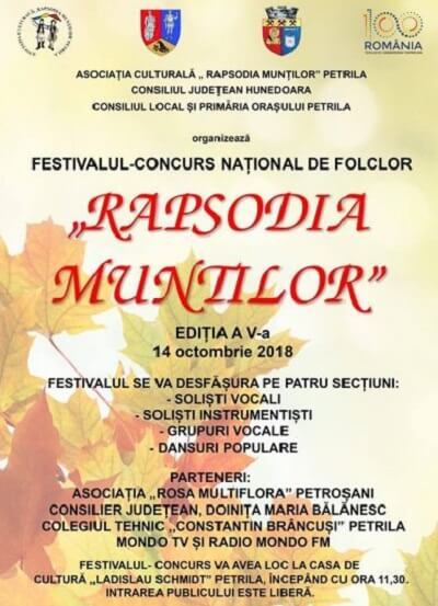 Festivalul de Folclor ”Rapsodia Muntilor” 2018