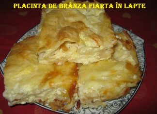 Placinta de branza fiarta in lapte