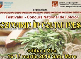 Festivalul Folcloric Rozmarin in coltu’ mesii 2019