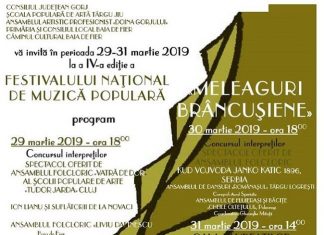 Festivalul National de Muzica Populara Meleaguri Brancusiene 2019